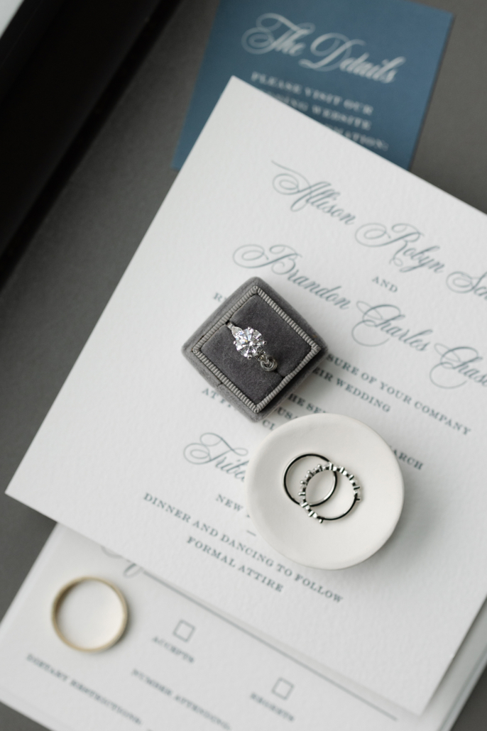 Allison and Brandon Wedding - Engagement Ring Wedding Invitation - Tribeca Rooftop 360 - Jaymo Jaymes