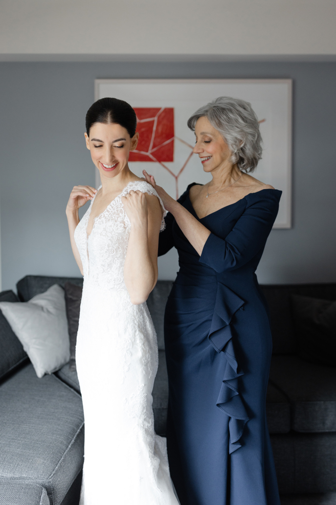 Allison and Brandon Wedding - Bride and Mother Getting Ready - Tribeca Rooftop 360 - Jaymo Jaymes