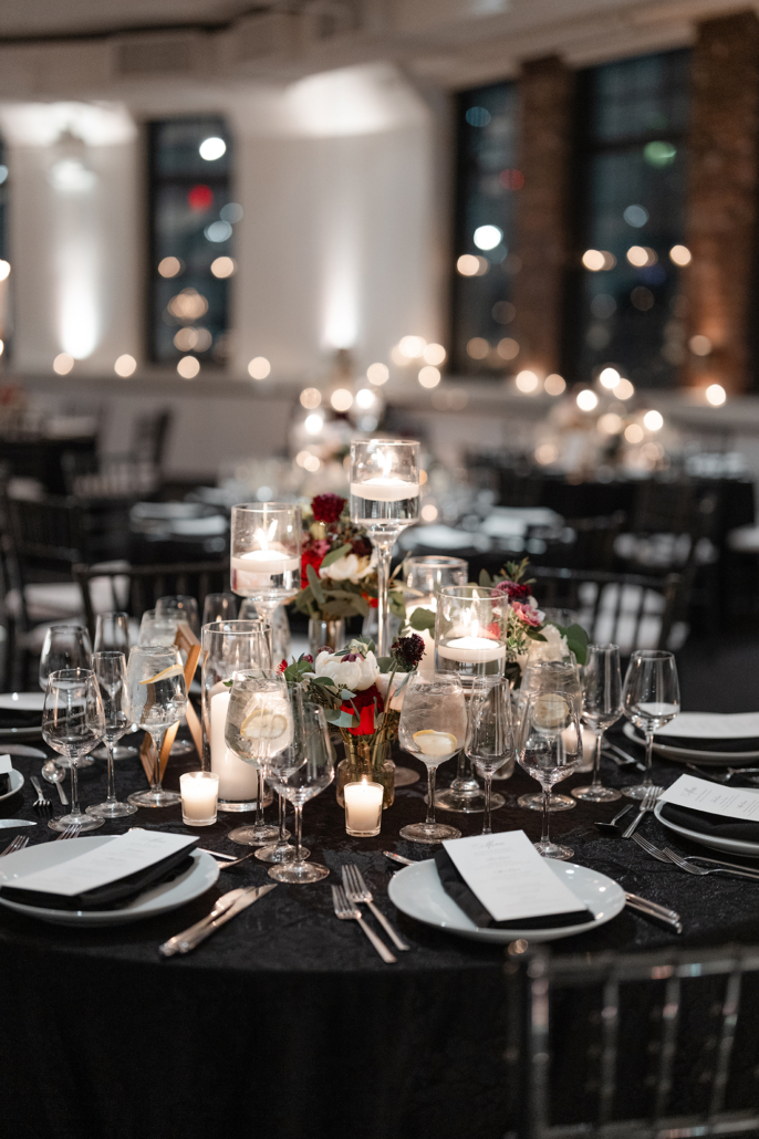 Allison and Brandon Wedding - Grouped Arrangement Centerpiece - Tribeca Rooftop 360 - Jaymo Jaymes
